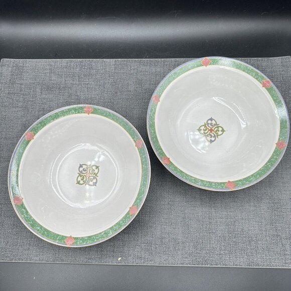Pfaltzgraff Amalfi Mediterranean 7" Cereal Soup Bowls Set of 2 Vintage 1997-2000 - Picture 1 of 9